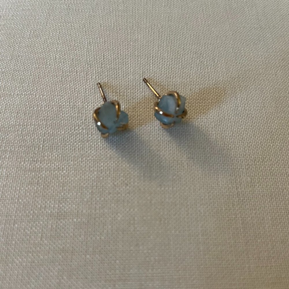 18K Gold  Healing Crystal Earrings